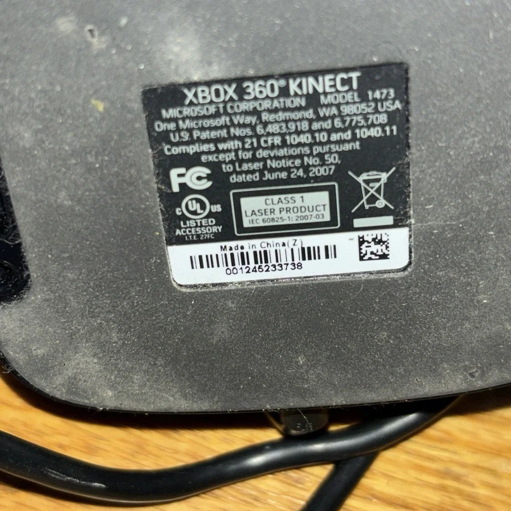 Microsoft Xbox 360 Kinect Sensor Model 1473 Black Excellent Motion Camera USB